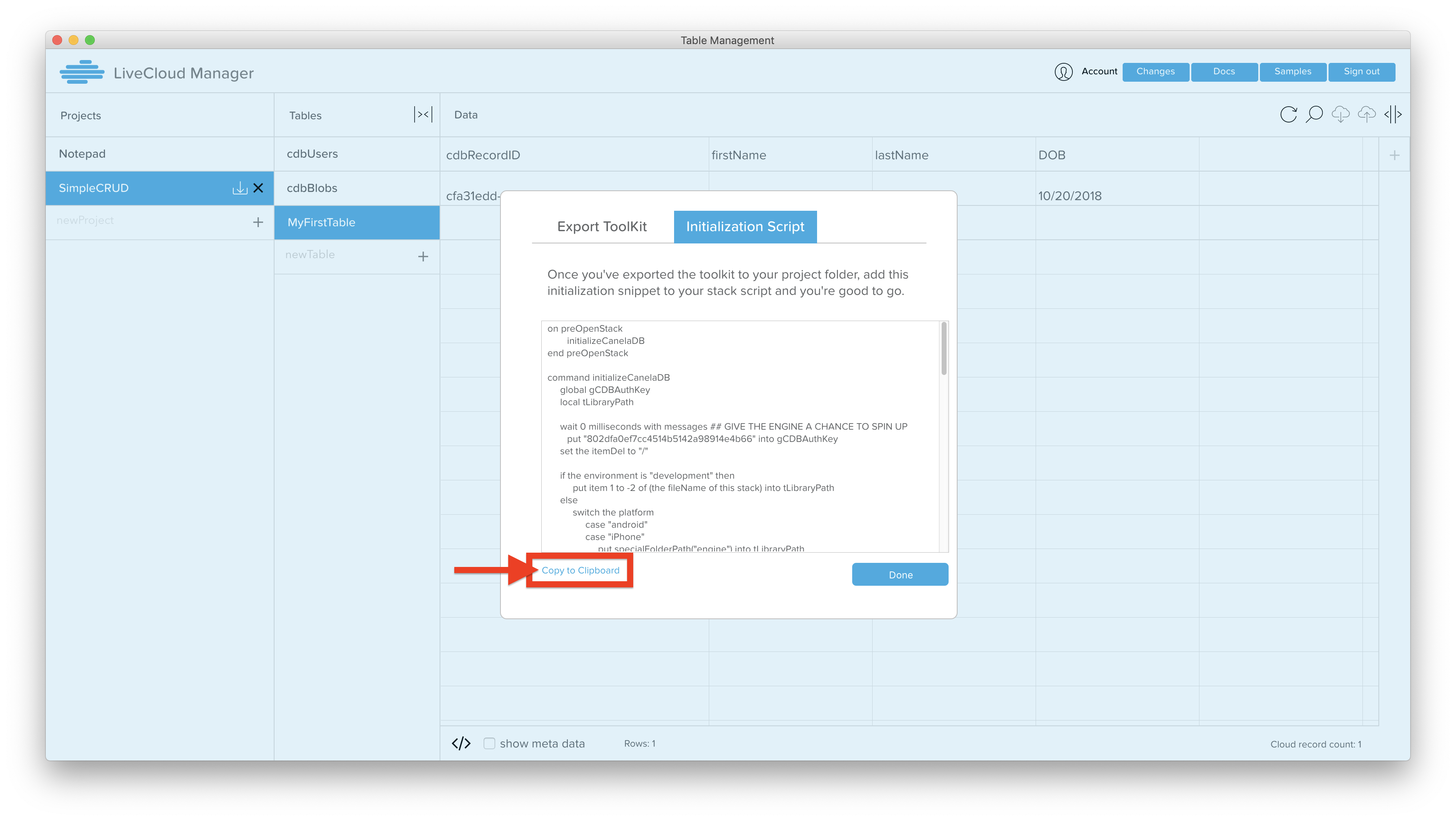 Initialization Script